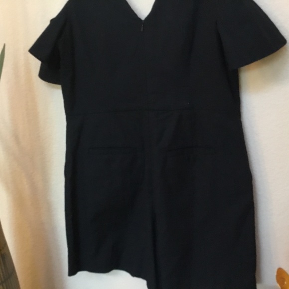 Anthro Elevenses Black Cold Shoulder Romper 10 NWT - Picture 6 of 8